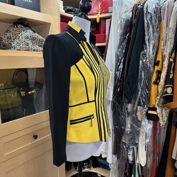 Alberto Makali Striped Yellow/Black Size 2 Jacket - Picture 2 of 8